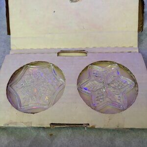 Vintage Fostoria Snowflake Ornaments